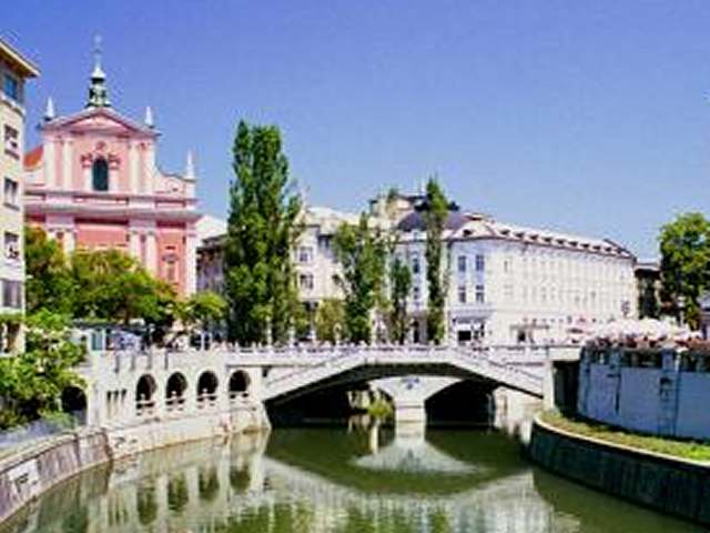 De hoofdstad Ljubljana