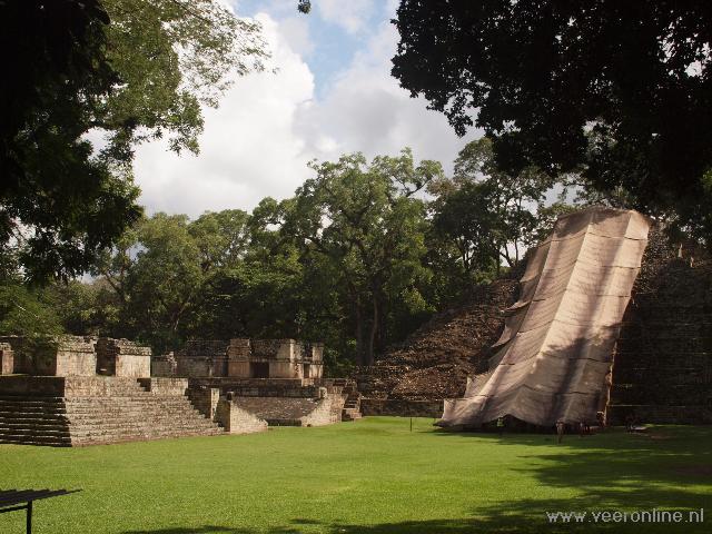 De ruines van de oude Maya stad Copán